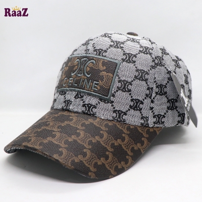 Picture of Silver Celine Leather Logo Dual Tone Premium Imported Cap