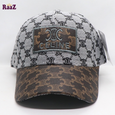 Picture of Silver Celine Leather Logo Dual Tone Premium Imported Cap