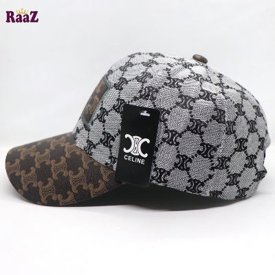 Picture of Silver Celine Leather Logo Dual Tone Premium Imported Cap