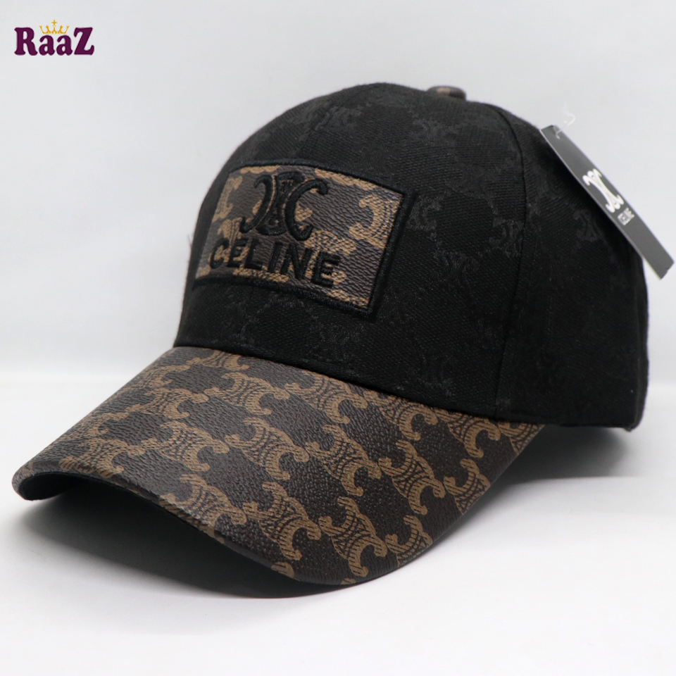 Picture of Black Celine Leather Logo Dual Tone Premium Imported Cap