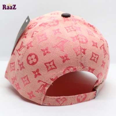 Picture of Pink Coffee Leather Dual Tone Imported Curved Visor Cap