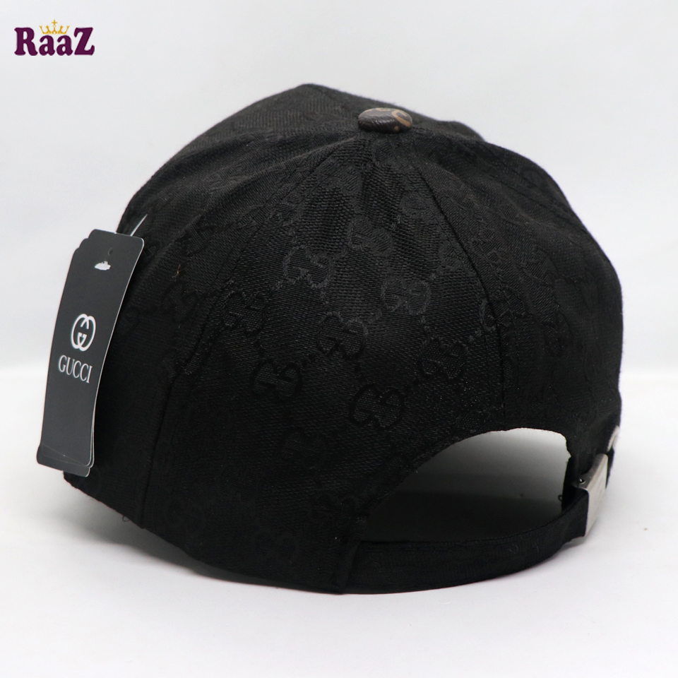 Picture of Black GG Leather Logo Dual Tone Premium Imported Cap