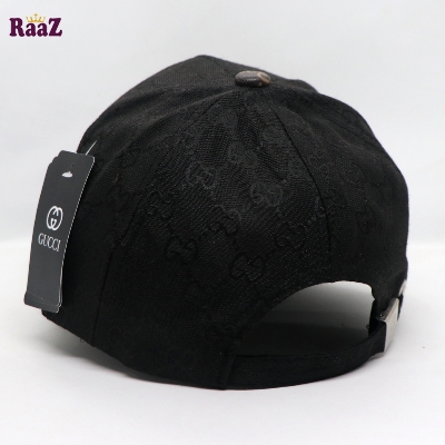 Picture of Black GG Leather Logo Dual Tone Premium Imported Cap