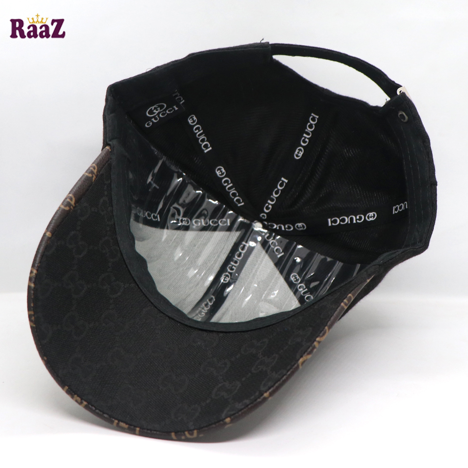 Picture of Black GG Leather Logo Dual Tone Premium Imported Cap