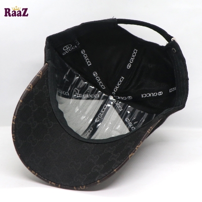 Picture of Black GG Leather Logo Dual Tone Premium Imported Cap