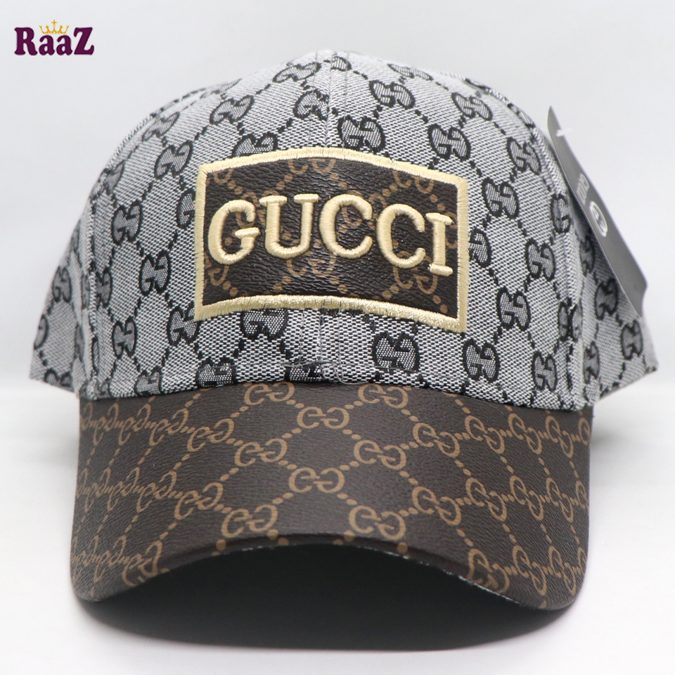 Picture of Silver GG Leather Logo Dual Tone Premium Imported Cap