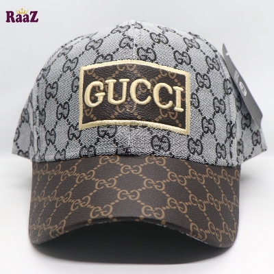 Picture of Silver GG Leather Logo Dual Tone Premium Imported Cap