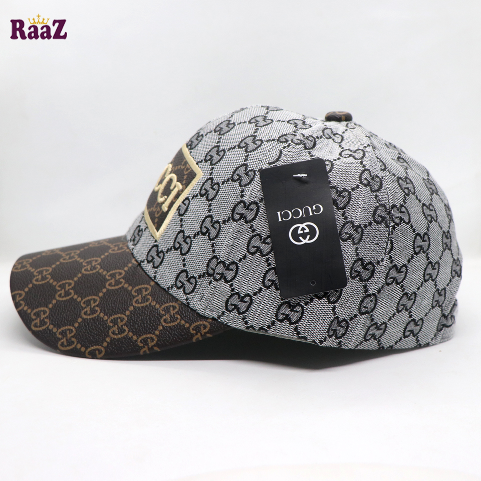 Picture of Silver GG Leather Logo Dual Tone Premium Imported Cap