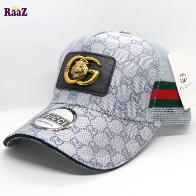 Picture of White half Net GG Metal Logo Premium Imported Cap