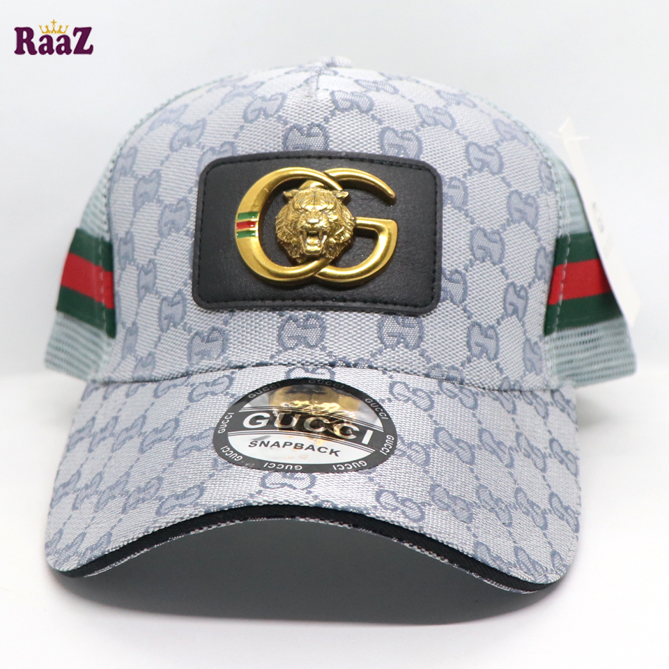 Picture of White half Net GG Metal Logo Premium Imported Cap