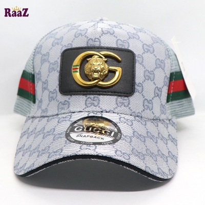 Picture of White half Net GG Metal Logo Premium Imported Cap