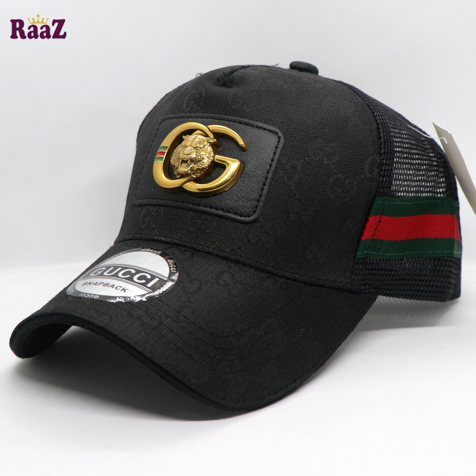 Picture of Black half Net GG Metal Logo Premium Imported Cap