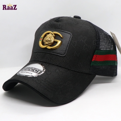 Picture of Black half Net GG Metal Logo Premium Imported Cap