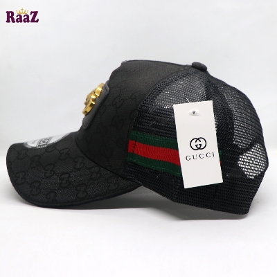 Picture of Black half Net GG Metal Logo Premium Imported Cap