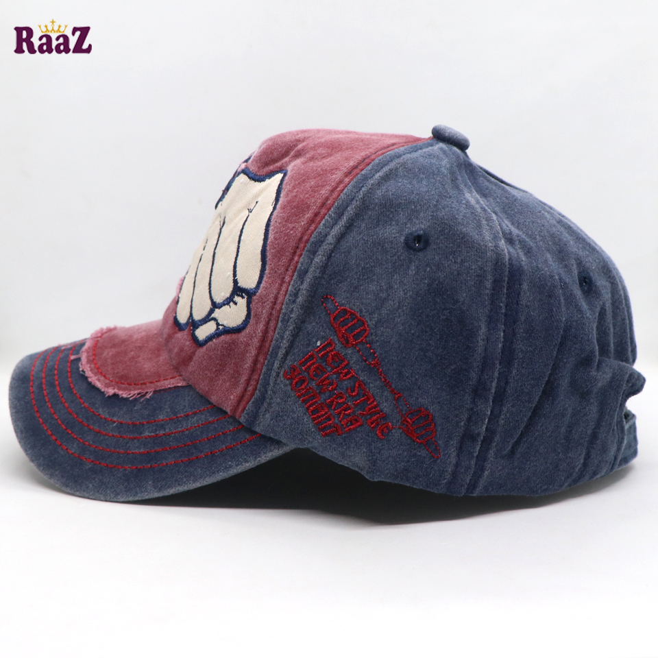 Picture of Navy Blue JMT Smash Embroidery Logo Wash Baseball Cap