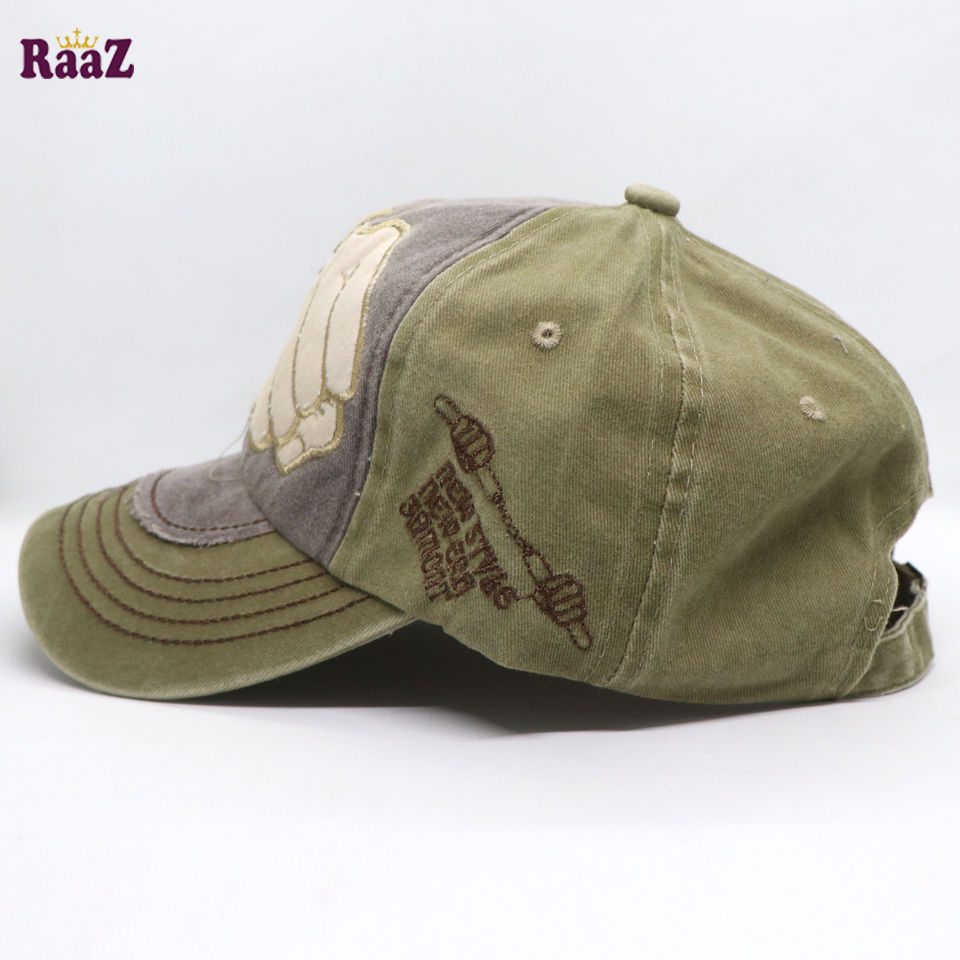 Picture of Olive JMT Smash Embroidery Logo Wash Baseball Cap