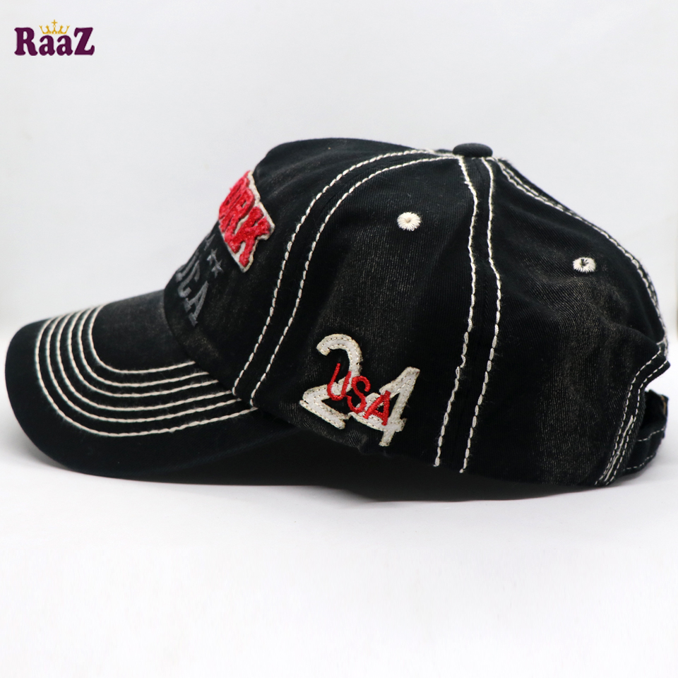 Picture of Black New York America Retro Wash Baseball Cap