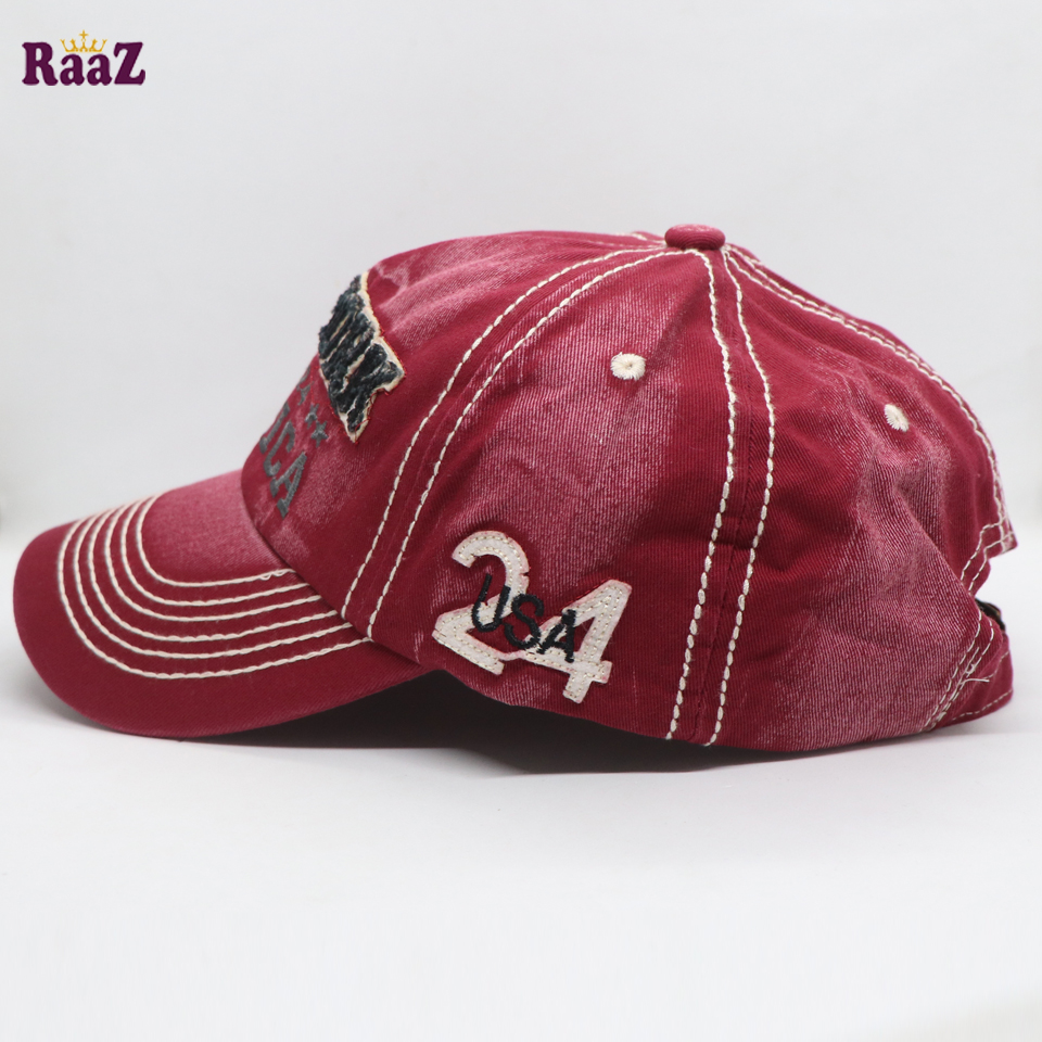 Picture of Red New York America Retro Wash Baseball Cap