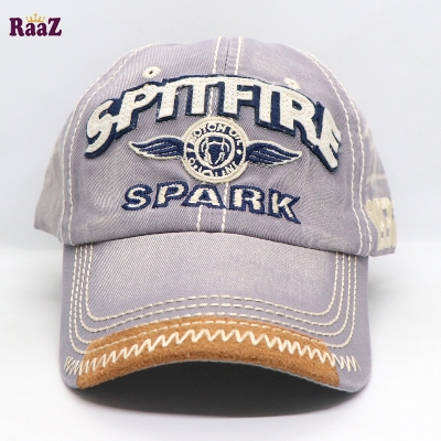 Picture of Purple Spitfire Logo Wash Imported Baseball Cap