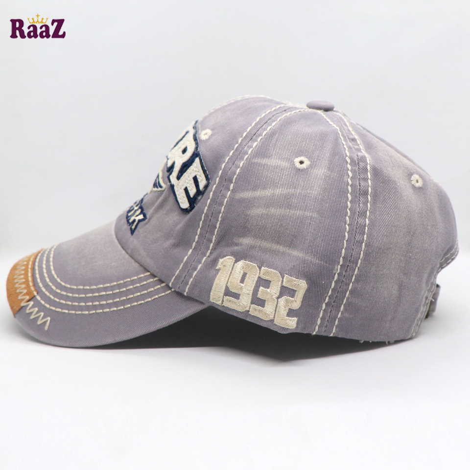 Picture of Purple Spitfire Logo Wash Imported Baseball Cap