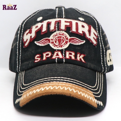Picture of Black Spitfire Logo Wash Imported Baseball Cap
