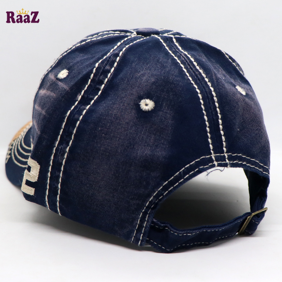 Picture of Navy Blue Spitfire Logo Wash Imported Baseball Cap