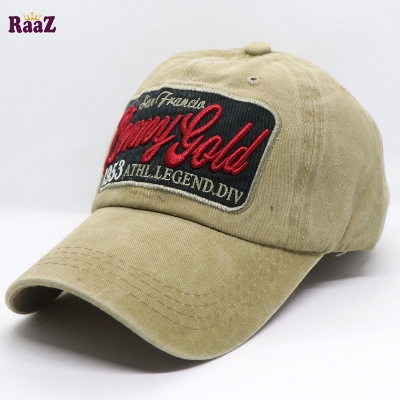 Picture of Off White Benny Gold Embroidery Logo Wash Baseball Cap