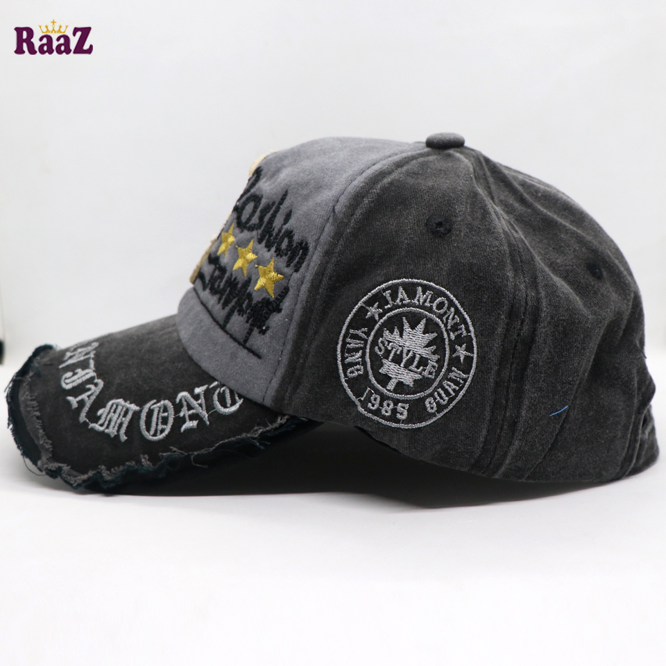 Picture of Silver Black Fashion Jamont Embroidery Logo Imported Baseball Cap