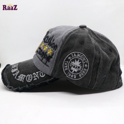 Picture of Silver Black Fashion Jamont Embroidery Logo Imported Baseball Cap