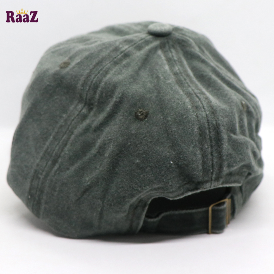 Picture of Deep Green Benny Gold Embroidery Logo Wash Baseball Cap