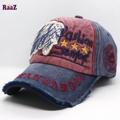 Picture of Maroon Navy Blue Fashion Jamont Embroidery Logo Imported Baseball Cap