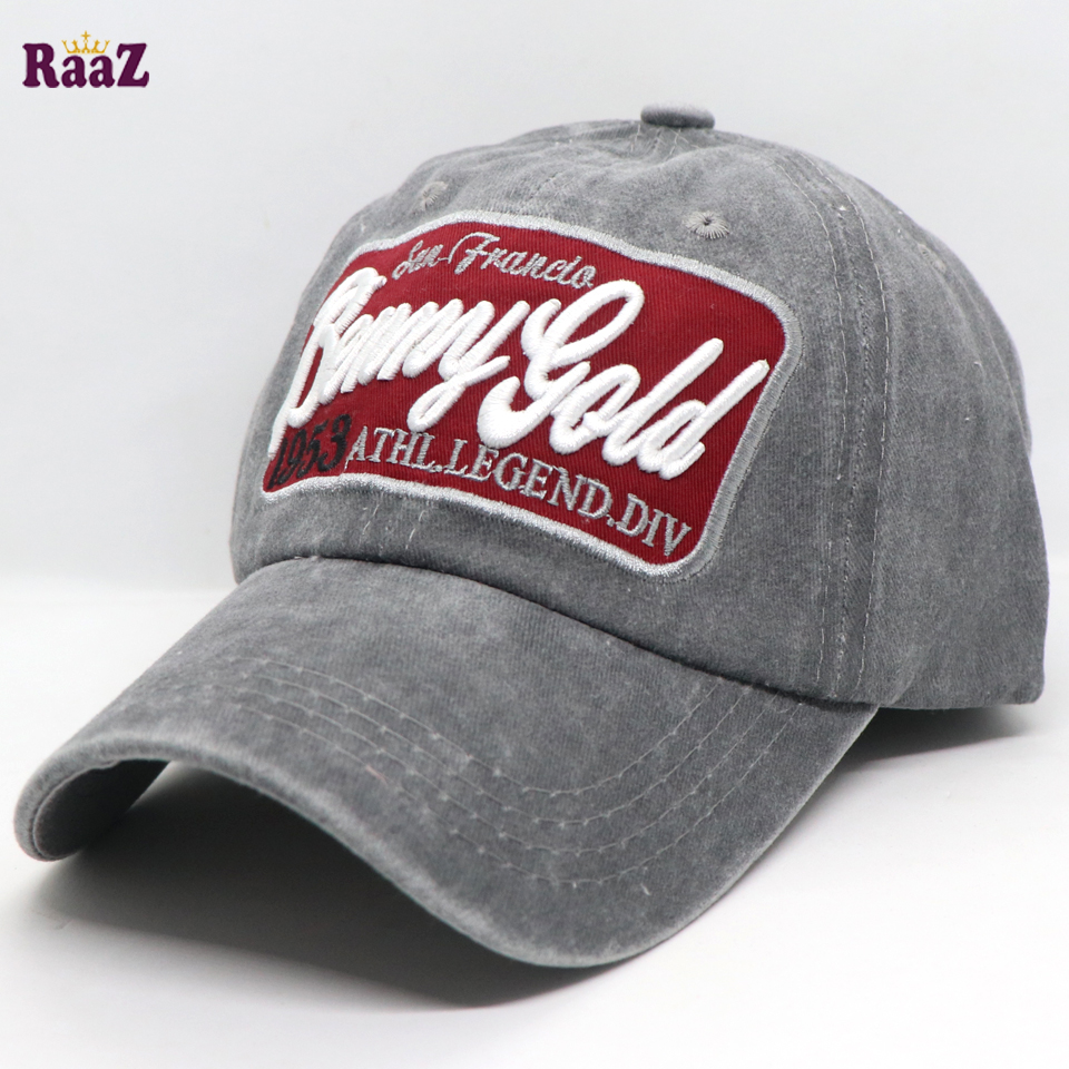 Picture of Silver Benny Gold Embroidery Logo Wash Baseball Cap