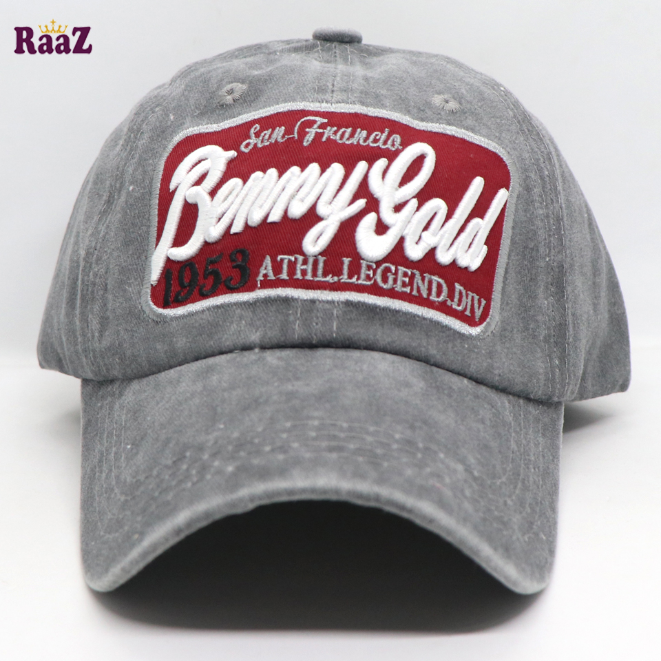 Picture of Silver Benny Gold Embroidery Logo Wash Baseball Cap