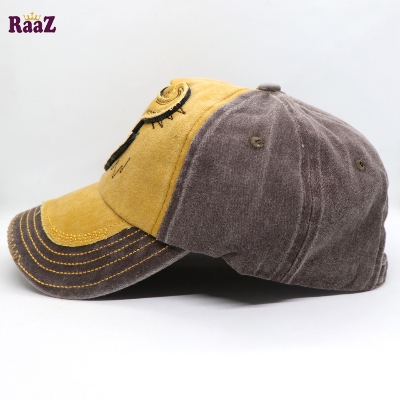 Picture of Yellow Coffee Cattle Head Vintage Baseball Cap