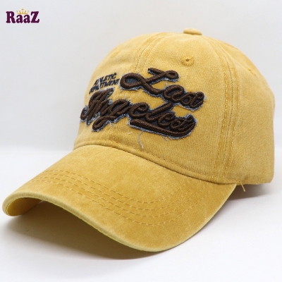 Picture of Yellow Los Angles Embroidery Logo Imported Cap