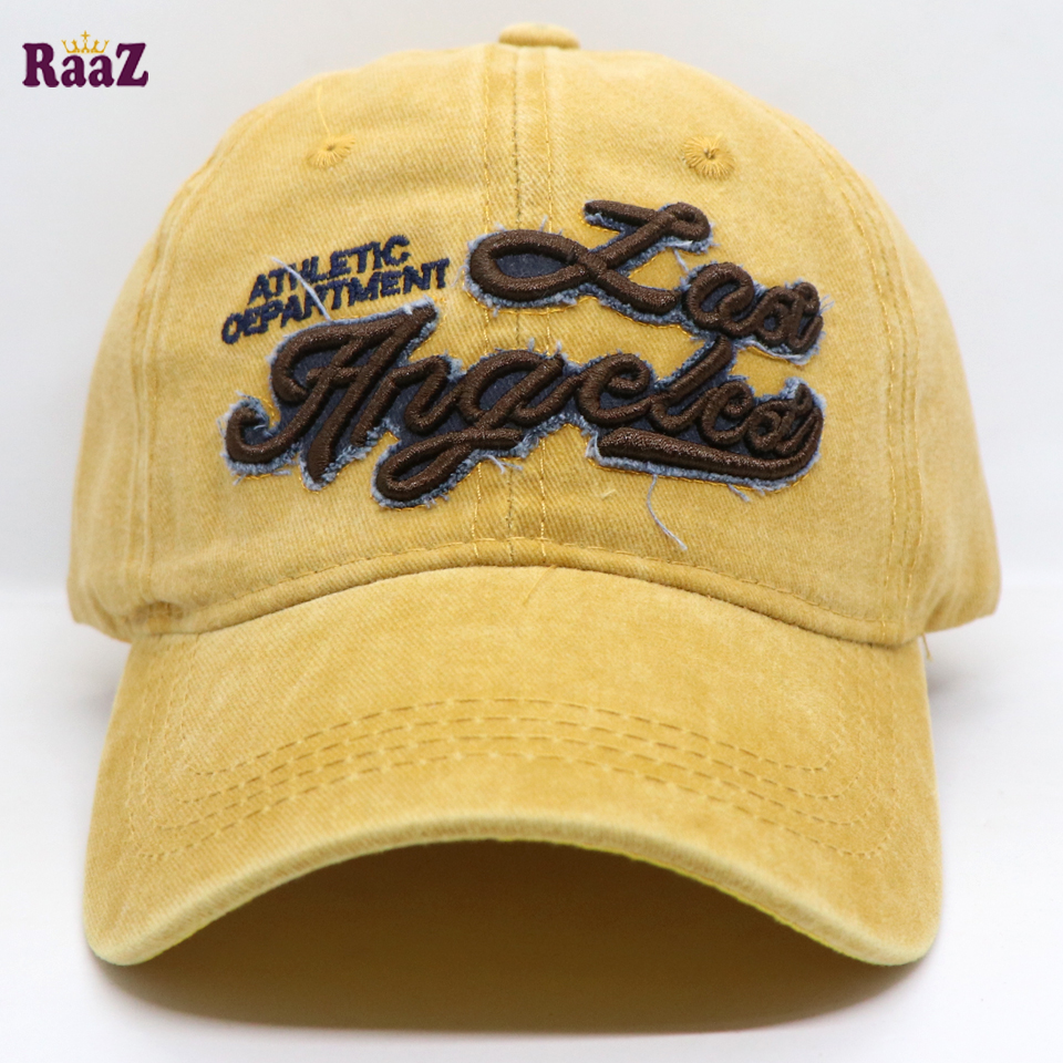 Picture of Yellow Los Angles Embroidery Logo Imported Cap