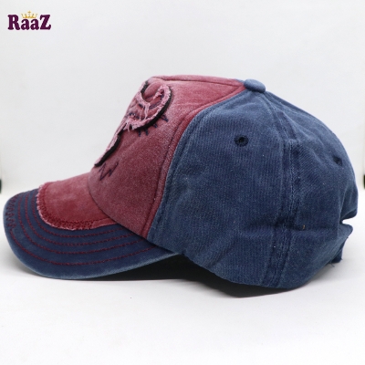 Picture of Maroon Navy Blue Cattle Head Vintage Baseball Cap