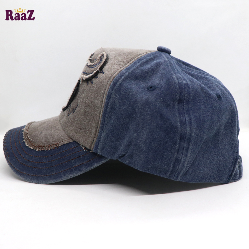 Picture of Coffee Navy Blue Cattle Head Vintage Baseball Cap