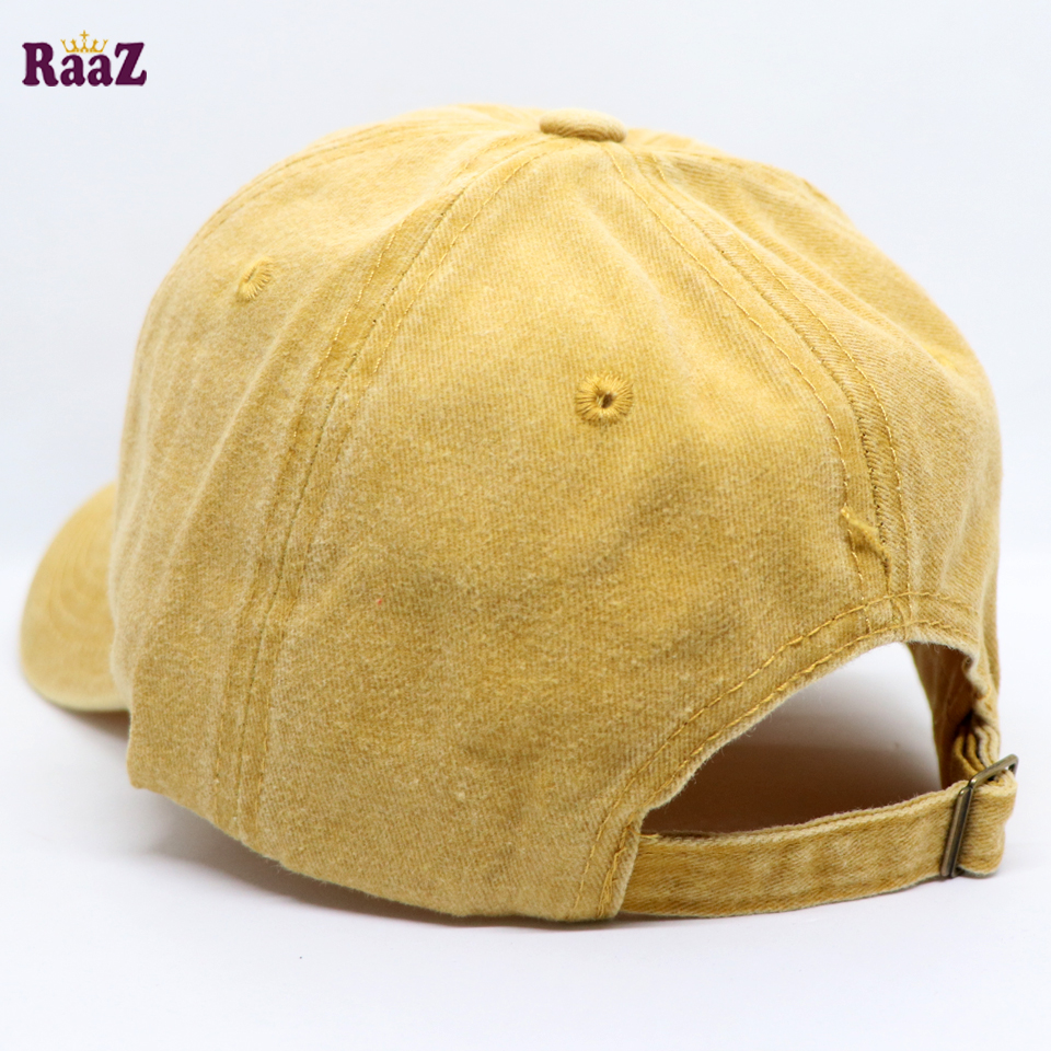 Picture of Yellow Miami Beach Solid Color Imported Baseball Cap