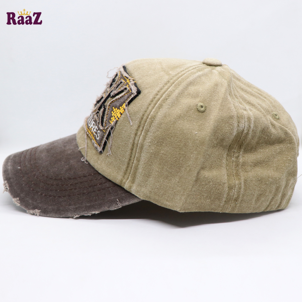 Picture of Brown Rock Logo Ripped Baseball Cap