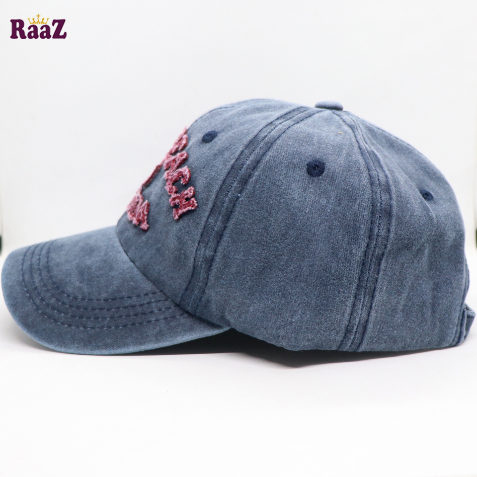 Picture of Navy Blue Miami Beach Solid Color Imported Baseball Cap