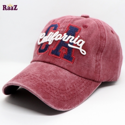 Picture of Maroon CA California Logo Wash Imported Baseball Cap