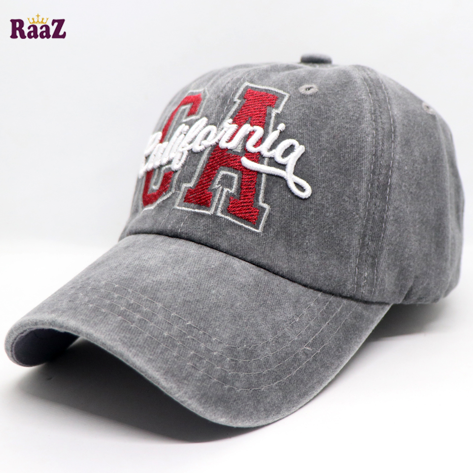 Picture of Silver CA California Logo Wash Imported Baseball Cap