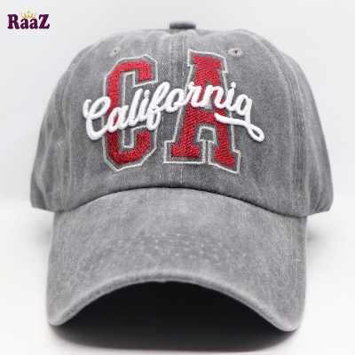 Picture of Silver CA California Logo Wash Imported Baseball Cap