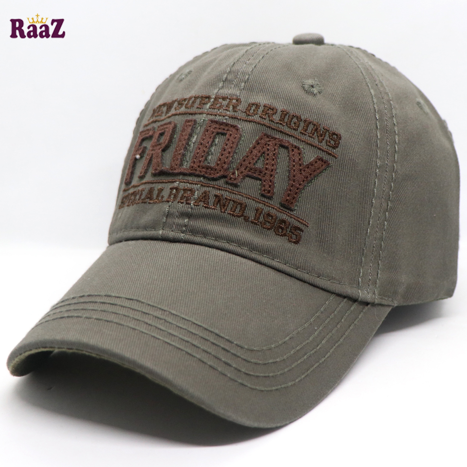 Picture of Deep Green Friday Bold Solid Logo Imported Wash Cap