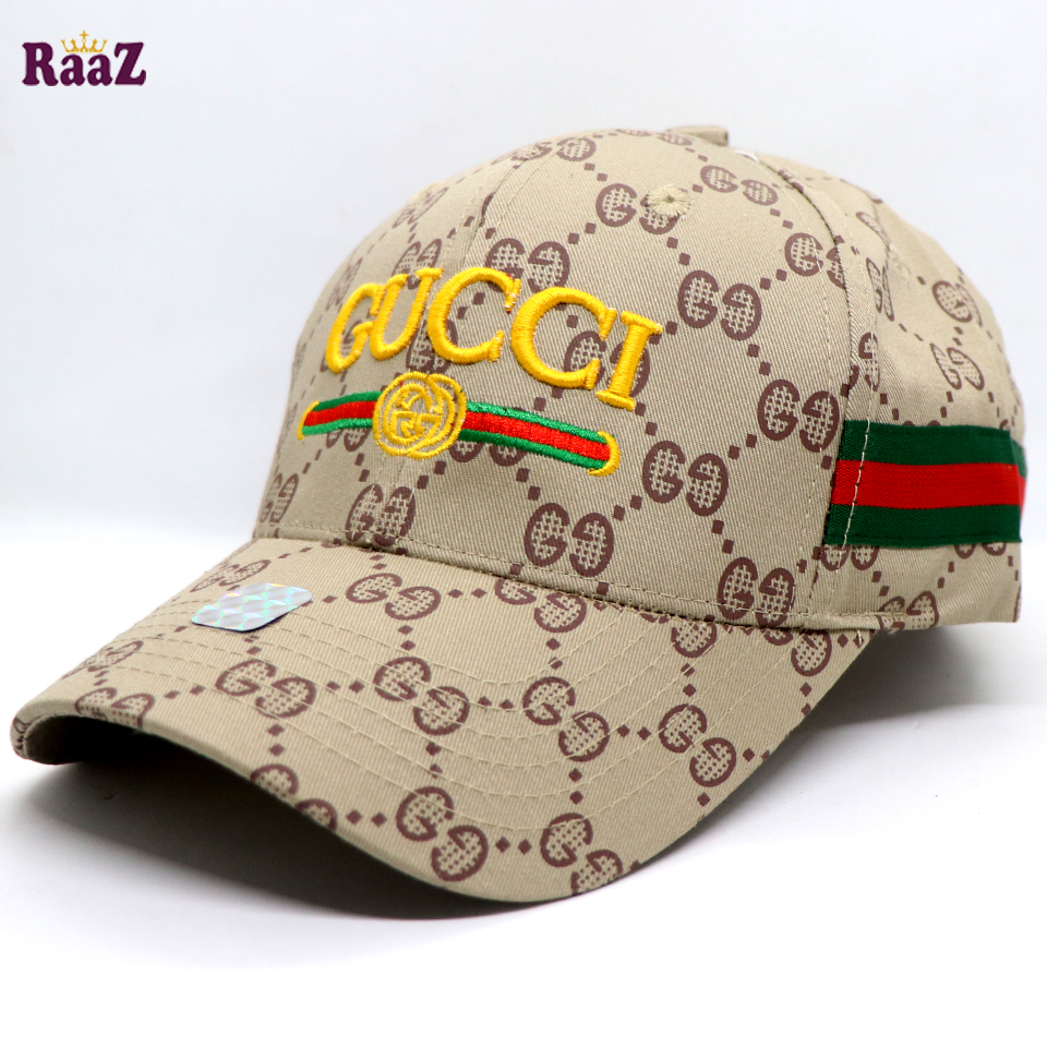 Picture of Brown Embroidery logo Cotton Curved Visor Cap