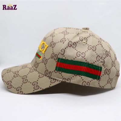 Picture of Brown Embroidery logo Cotton Curved Visor Cap
