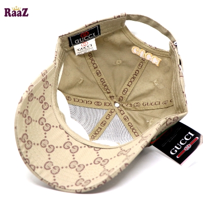 Picture of Brown Embroidery logo Cotton Curved Visor Cap