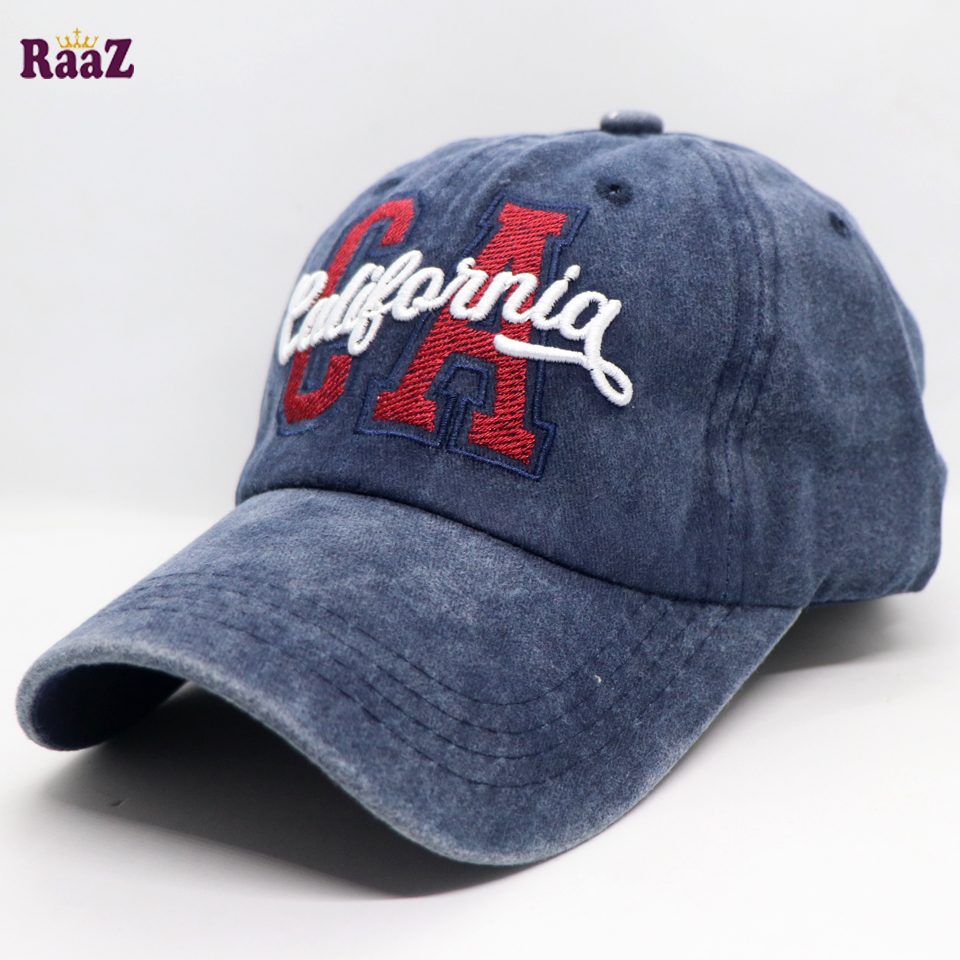 Picture of Blue CA California Logo Wash Imported Baseball Cap