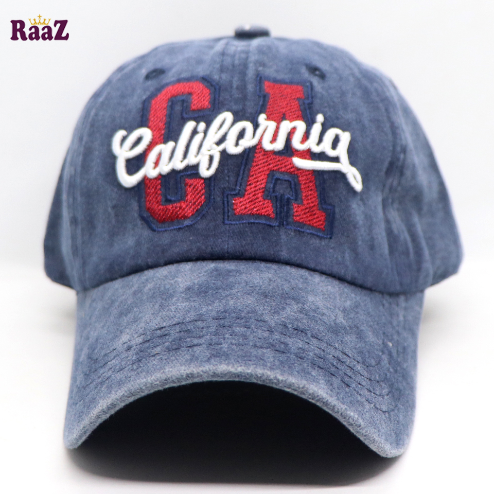 Picture of Blue CA California Logo Wash Imported Baseball Cap